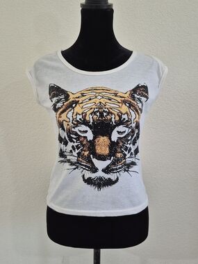 White Women's Tiger Graphic Tee